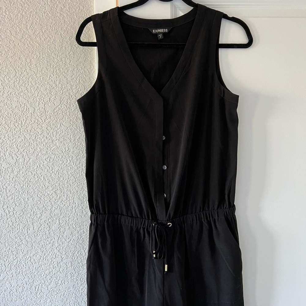 Express sleeveless black jumpsuit